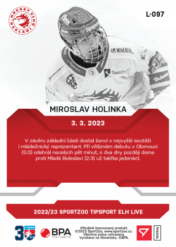 L-097 Miroslav Holinka TELH 2022/23 LIVE