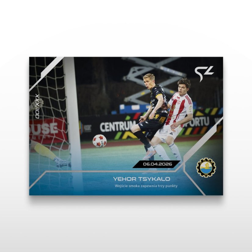 Fotbalová kartička L-38 Yehor Tsykalo - SportZoo Betclic 1 Liga 2025/26 LIVE