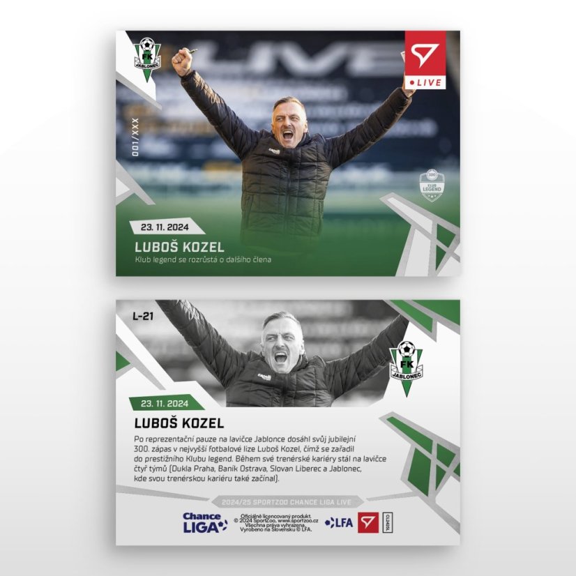 L-21 Luboš Kozel Chance Liga 2024/25 LIVE