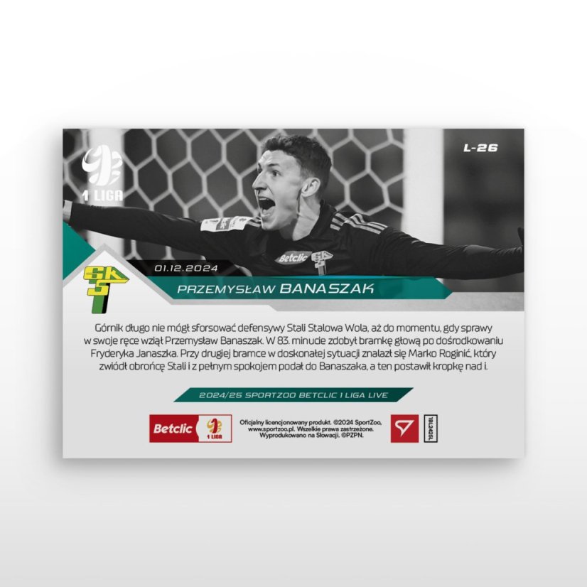 L-26 ZESTAW Przemysław Banaszak Betclic 1 Liga 2024/25 LIVE + UCHWYT