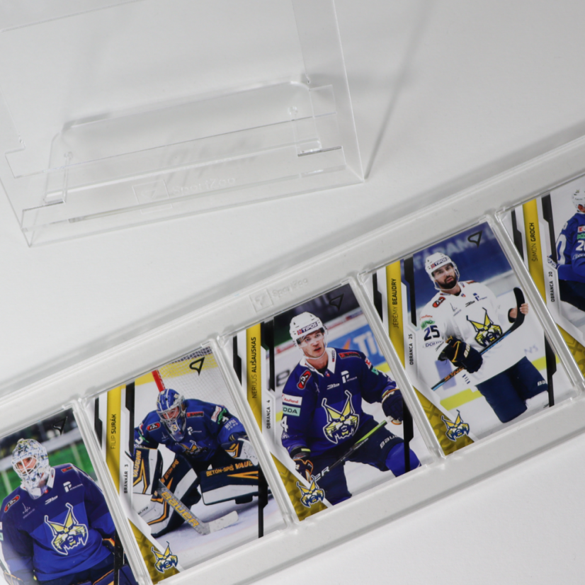 Holder 5x1 for 5 cards 180PT with a stand.