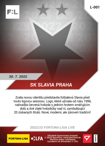 L-001 SK Slavia Praha FORTUNA:LIGA 2022/23 LIVE