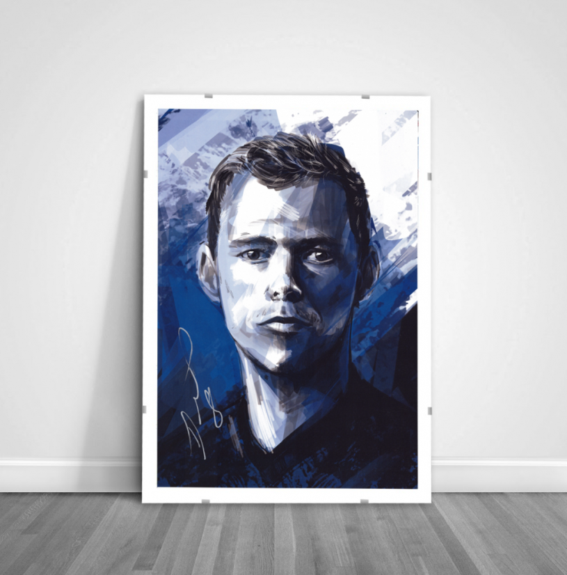 Portret z podpisem Slovenskí Sokoli 2021 x/4 - Ondrej Duda