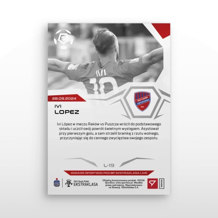 L-19 Ivi Lopez  PKO BP Ekstraklasa 2024/25 LIVE
