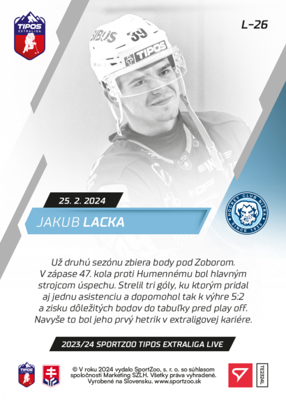 L-26 ZESTAW Jakub Lacka TEL 2023/24 LIVE + UCHWYT