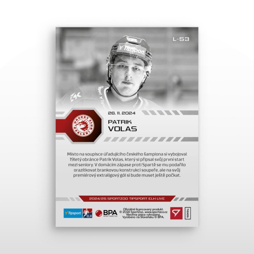 L-53 Patrik Volas TELH 2024/25 LIVE