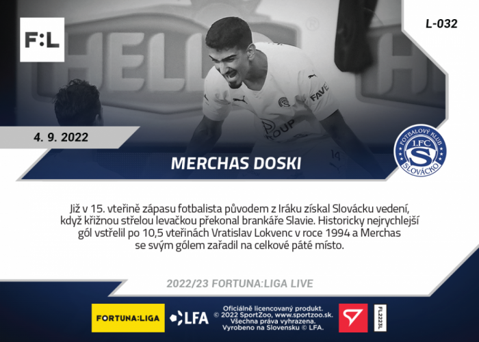 L-032 Merchas Doski FORTUNA:LIGA 2022/23 LIVE