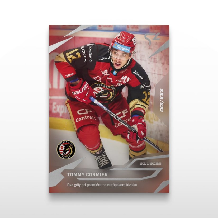 Hokejová  kartička L-36 TOMMY CORMIER - SportZoo Tipsport liga 2025/26 LIVE
