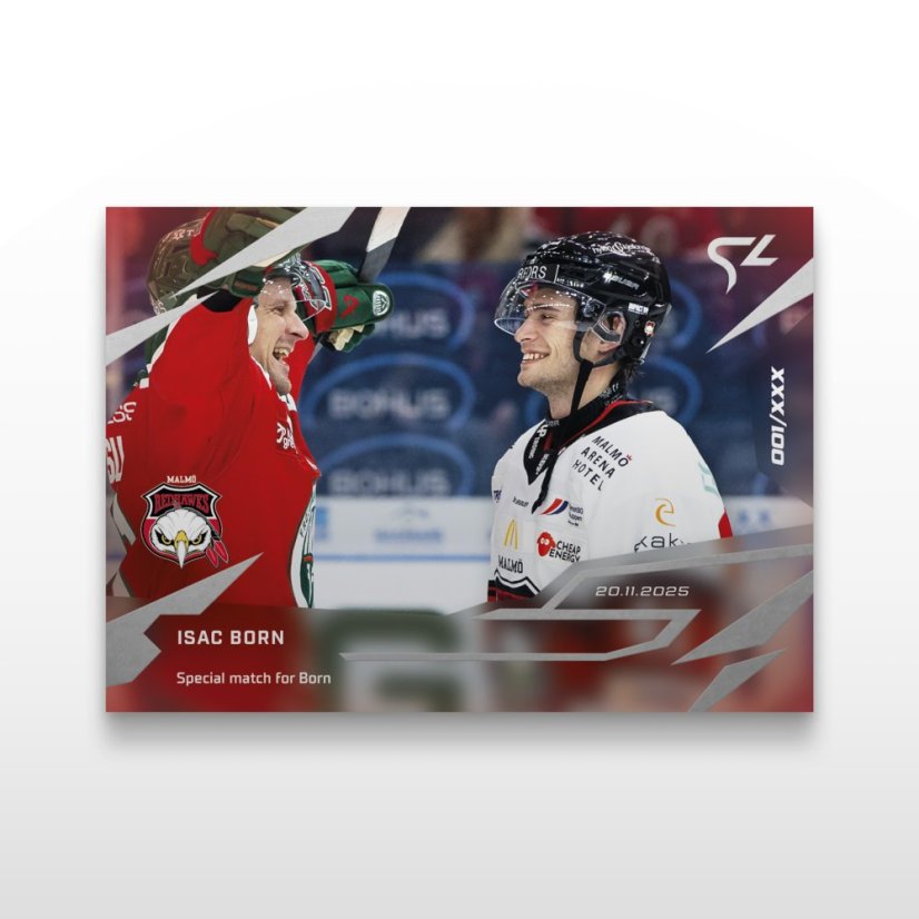 Hokejová kartička L-13 Isac Born - SportZoo Svenska hockeyligan 2025/26 LIVE