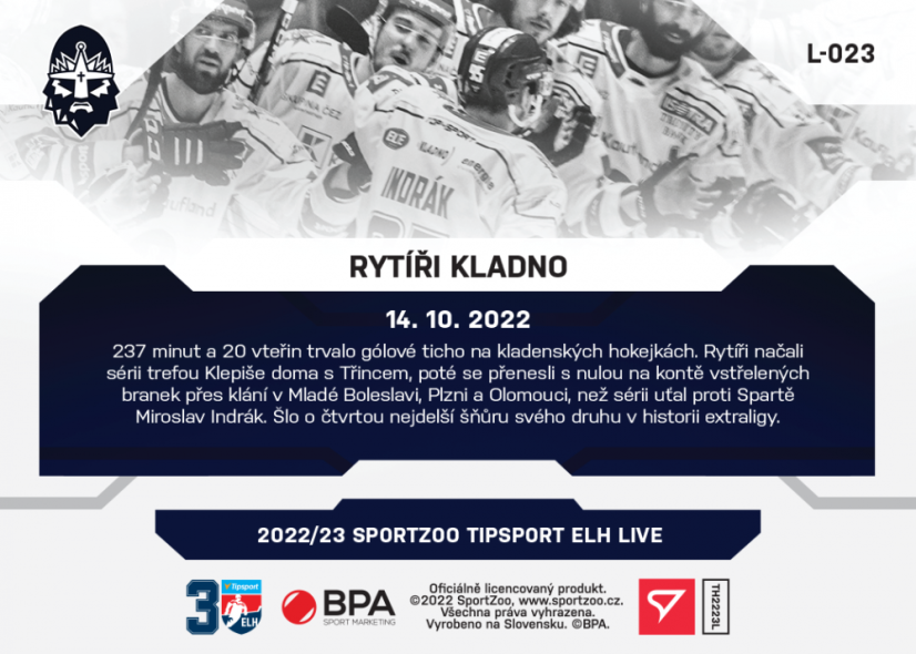 L-023 Rytíři Kladno TELH 2022/23 LIVE