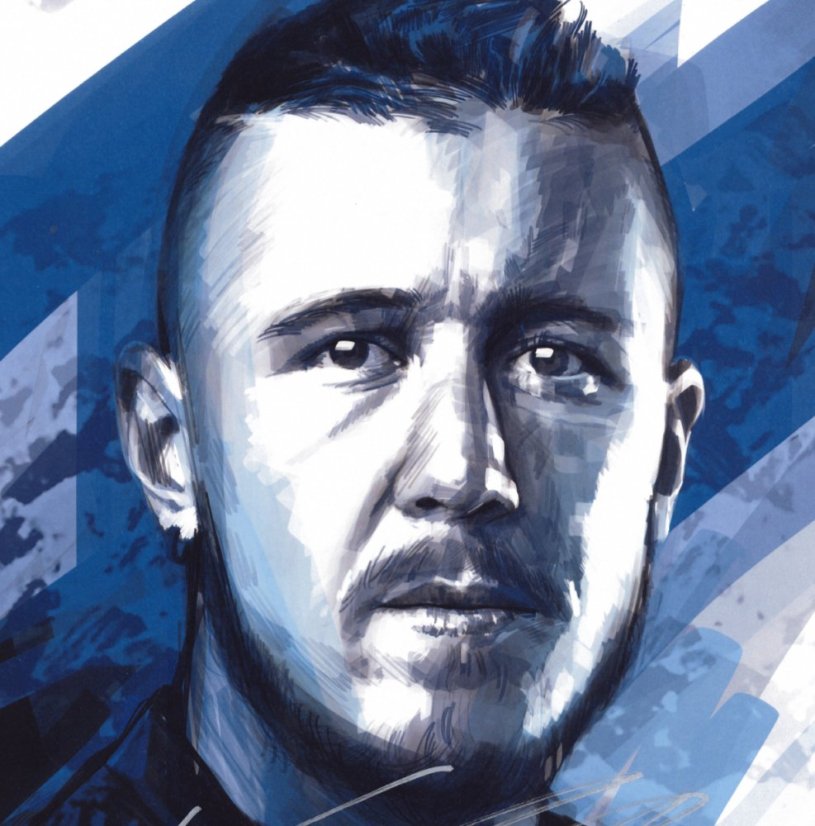 Podpísaný portrét Slovenskí Sokoli 2021 x/4 - Juraj Kucka