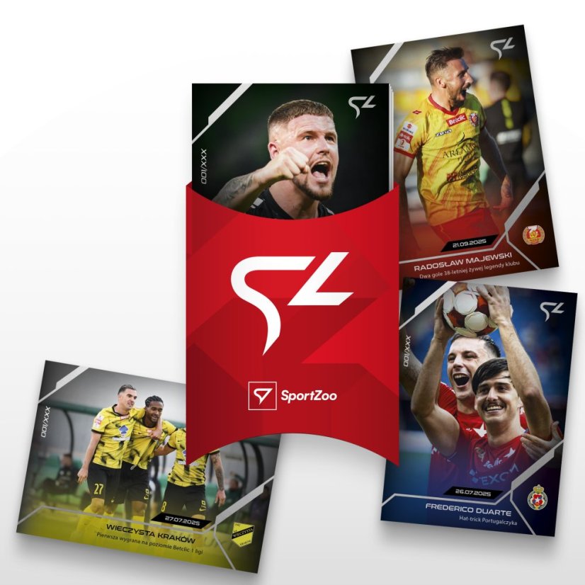 Promocyjny zestaw 20 kart piłkarskich Betclic 1 Liga - SportZoo Betclic 1 Liga 2025/26 LIVE