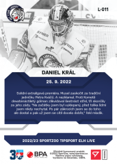 L-011 Daniel Král TELH 2022/23 LIVE