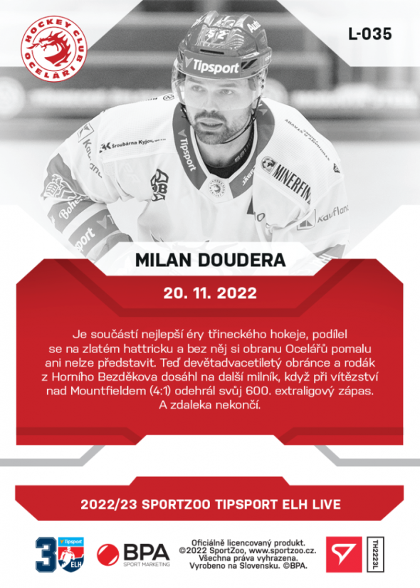L-035 Milan Doudera TELH 2022/23 LIVE
