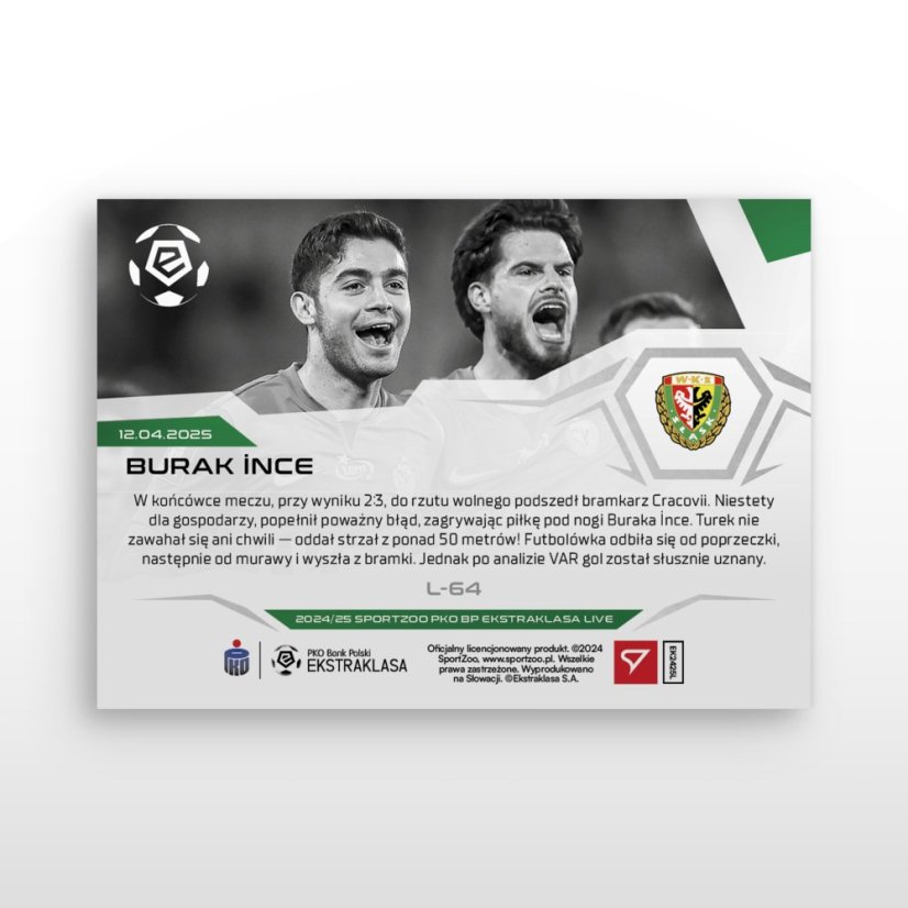 L-64 SADA Burak İnce PKO BP Ekstraklasa 2024/25 LIVE + UCHWYT