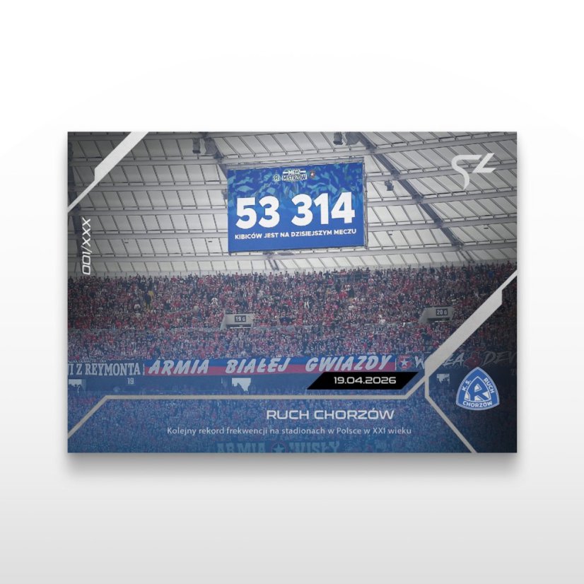 Fotbalová kartička L-45 Ruch Chorzów - SportZoo Betclic 1 Liga 2025/26 LIVE