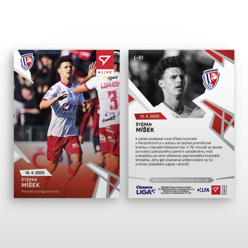L-51 Štěpán Míšek Chance Liga 2024/25 LIVE