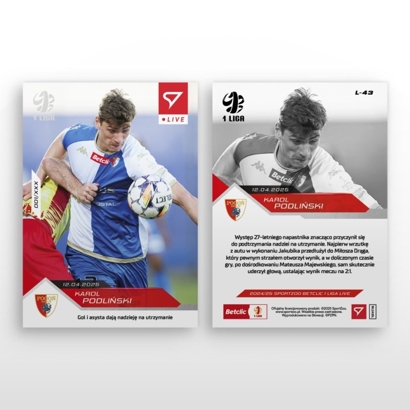 L-43 Karol Podliński Betclic 1 Liga 2024/25 LIVE
