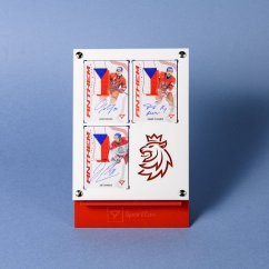 Holder Hokejové Česko for 3 cards 180PT with stand