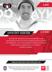 L-043 Kristoff Kontos TEL 2022/23 LIVE