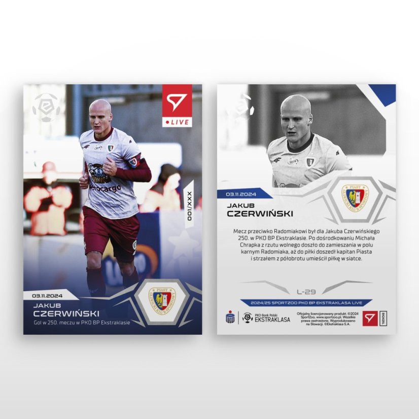 L-29 Jakub Czerwiński PKO BP Ekstraklasa 2024/25 LIVE