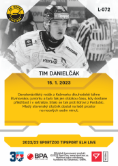 L-072 Tim Danielčák TELH 2022/23 LIVE
