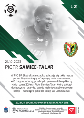 L-21 Piotr Samiec -Talar PKO Bank Polski Ekstraklasa 2023/24 LIVE
