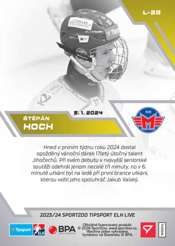 L-38 ZESTAW Štěpán Hoch TELH 2023/24 LIVE + UCHWYT