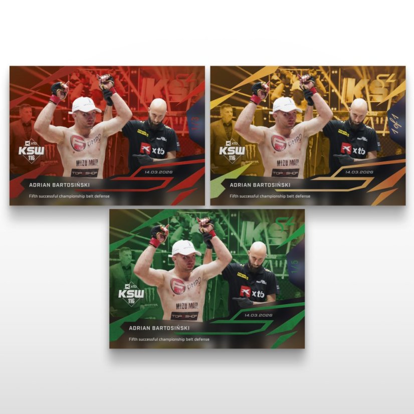 MMA-samlar­kort L-09 Adrian Bartosiński – SportZoo KSW 2025/26 LIVE