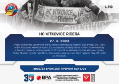 L-110 HC VÍTKOVICE RIDERA TELH 2022/23 LIVE