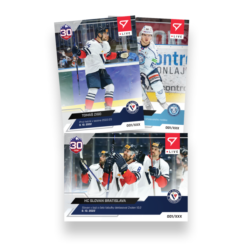Set 4. týdne (3 karty L-016 - L-018) TEL 2022/23 LIVE