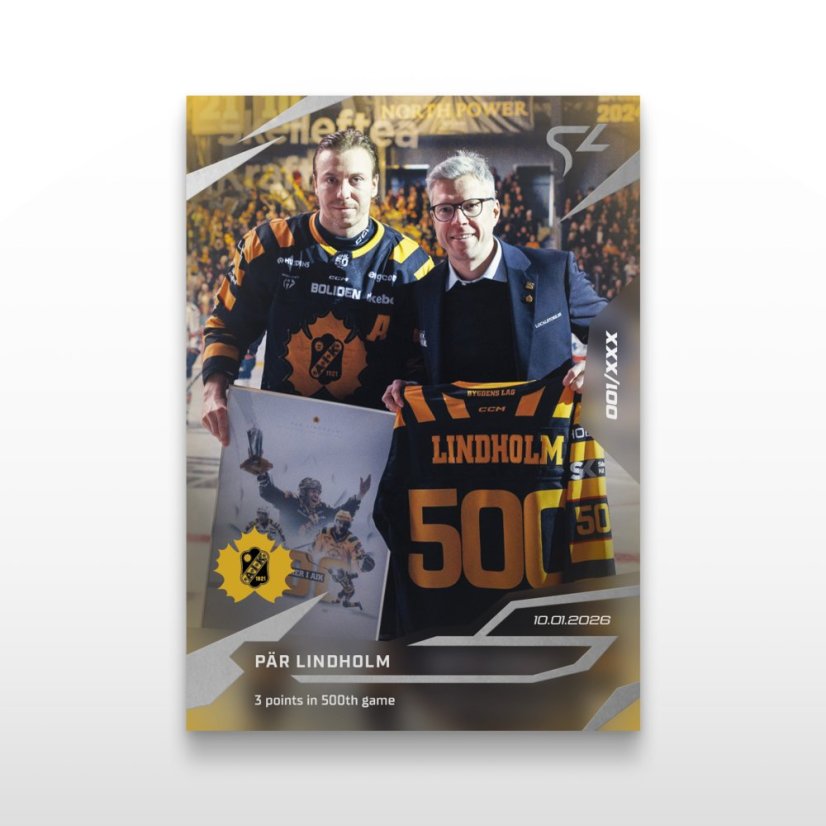Hockey-samlar­kort L-21 Pär Lindholm – SportZoo Svenska hockeyligan 2025/26 LIVE