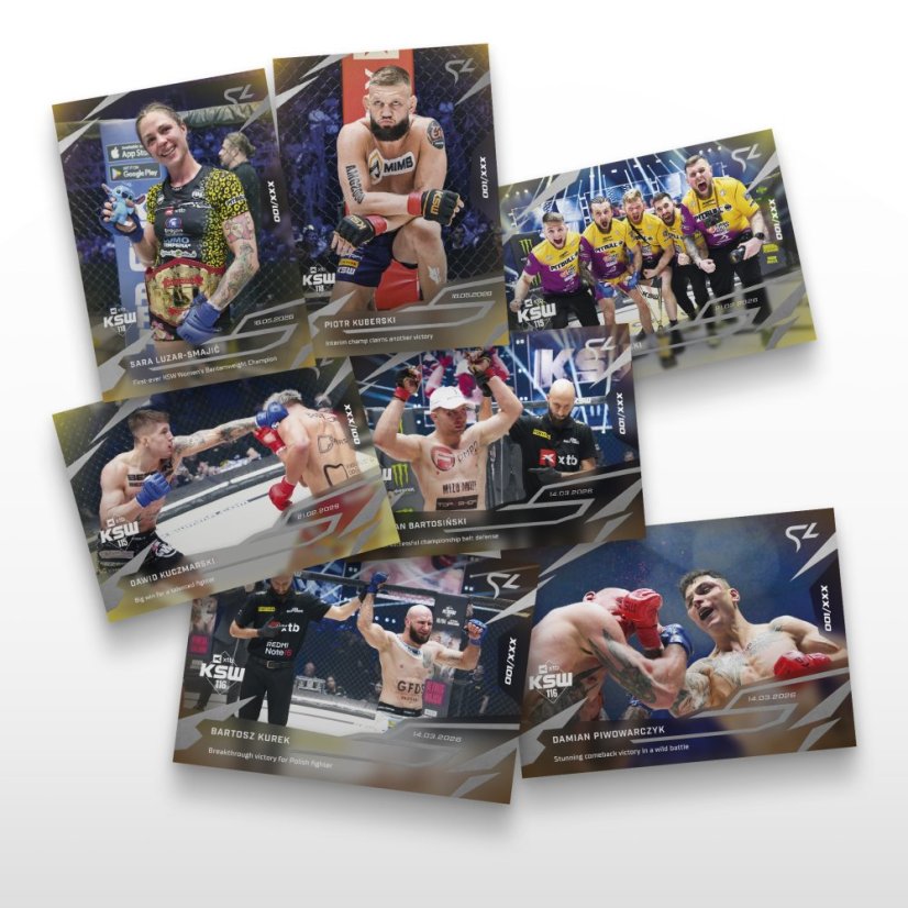 Rabatterat paket med 16 MMA-kort KSW– SportZoo KSW 2025/26 LIVE