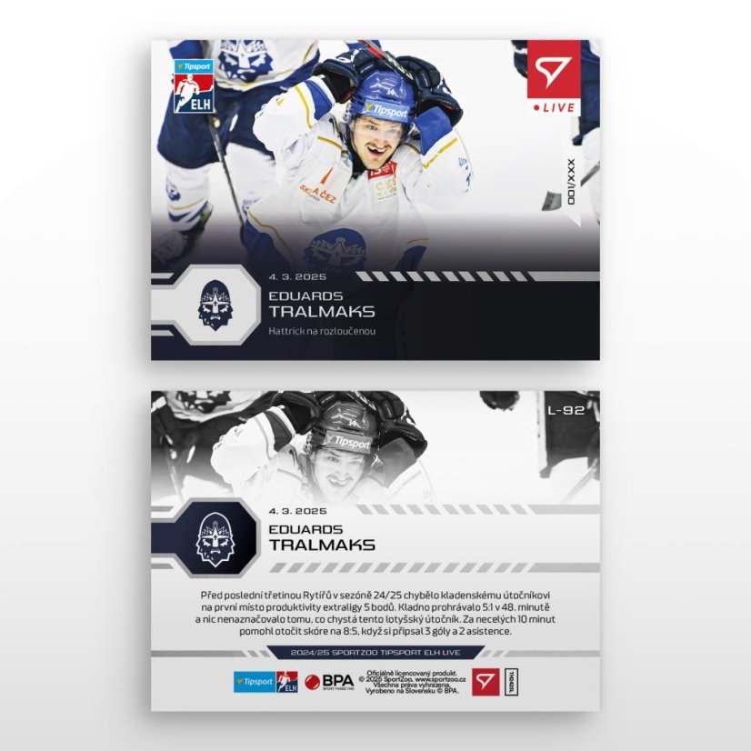 L-92 Eduards Tralmaks TELH 2024/25 LIVE
