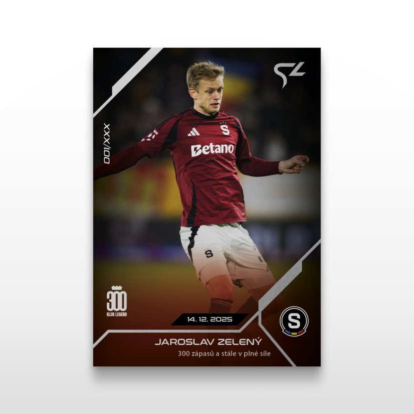 Futbalová kartička L-25 JAROSLAV ZELENÝ - SportZoo Chance Liga 2025/26 LIVE