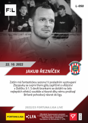 L-050 Jakub Řezníček FORTUNA:LIGA 2022/23 LIVE