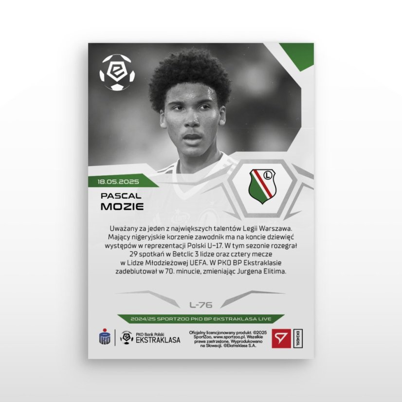 L-76 Pascal Mozie PKO BP Ekstraklasa 2024/25 LIVE