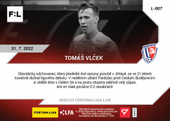 L-007 Tomáš Vlček FORTUNA:LIGA 2022/23 LIVE