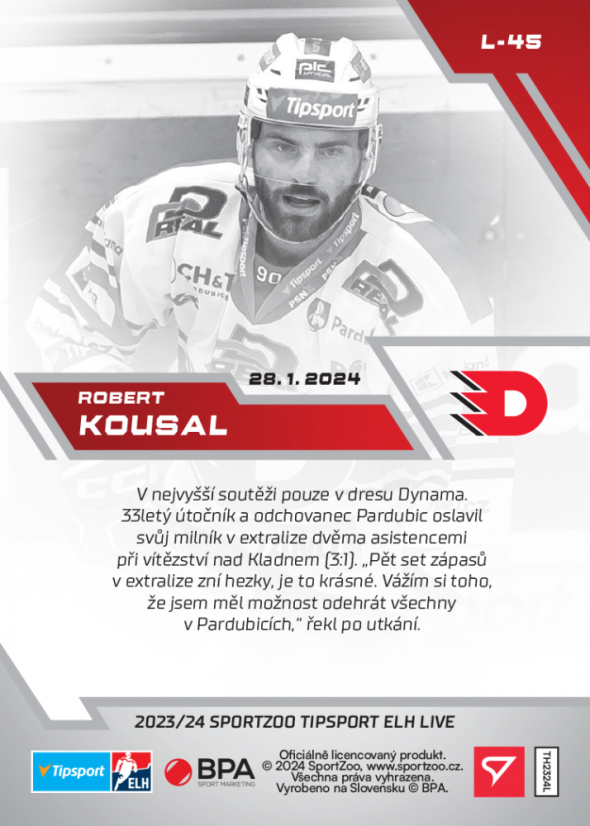 L-45 ZESTAW Robert Kousal TELH 2023/24 LIVE + UCHWYT