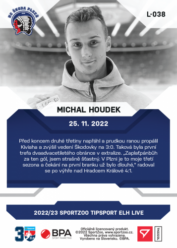L-038 Michal Houdek TELH 2022/23 LIVE