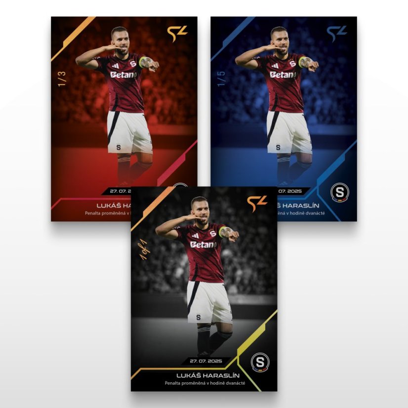 Football trading card L-04 LUKÁŠ HARASLÍN - SportZoo Chance Liga 2025/26 LIVE