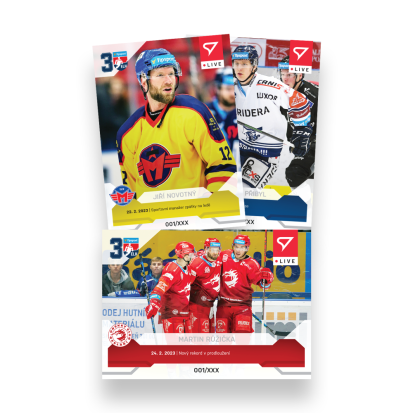 Set 24. týdne (3 karty L-094 - L-096) TELH 2022/23 LIVE