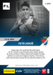 L-014 Petr Jaroň FORTUNA:LIGA 2022/23 LIVE