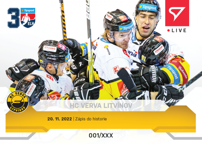Set 10. týdne (3 karty L-034 - L-036) TELH 2022/23 LIVE