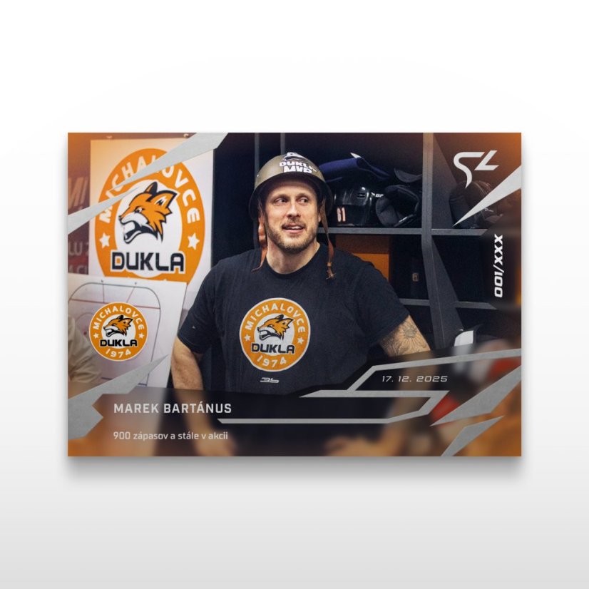 Hockey trading card L-24 MAREK BARTÁNUS - SportZoo Tipsport liga 2025/26 LIVE