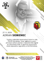 L-76 Adrian Siemieniec PKO Bank Polski Ekstraklasa 2023/24 LIVE