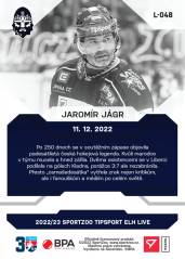 L-048 Jaromír Jágr TELH 2022/23 LIVE