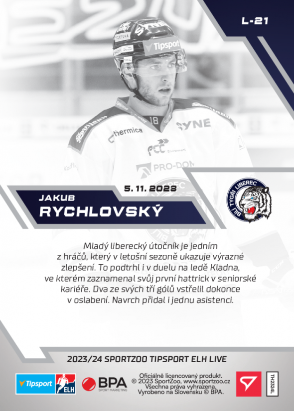 L-21 Jakub Rychlovský  TELH 2023/24 LIVE