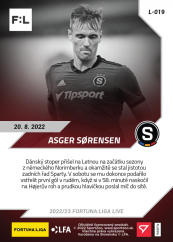 L-019 Asger Sørensen FORTUNA:LIGA 2022/23 LIVE