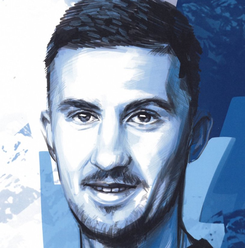 Portret z podpisem Slovenskí Sokoli 2021 x/4 - Martin Koscelník